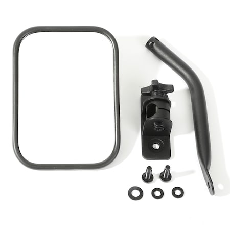 97-15 WRANGLER QUICK RELEASE MIRROR TEXTURED BLACK, RECTANGULAR